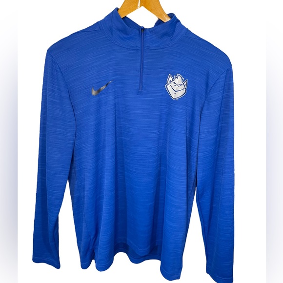 Nike Other - Nike Dri Fit SLU College Lightweight Pull Over Long Sleeve Quarter Zip Blue Sz L